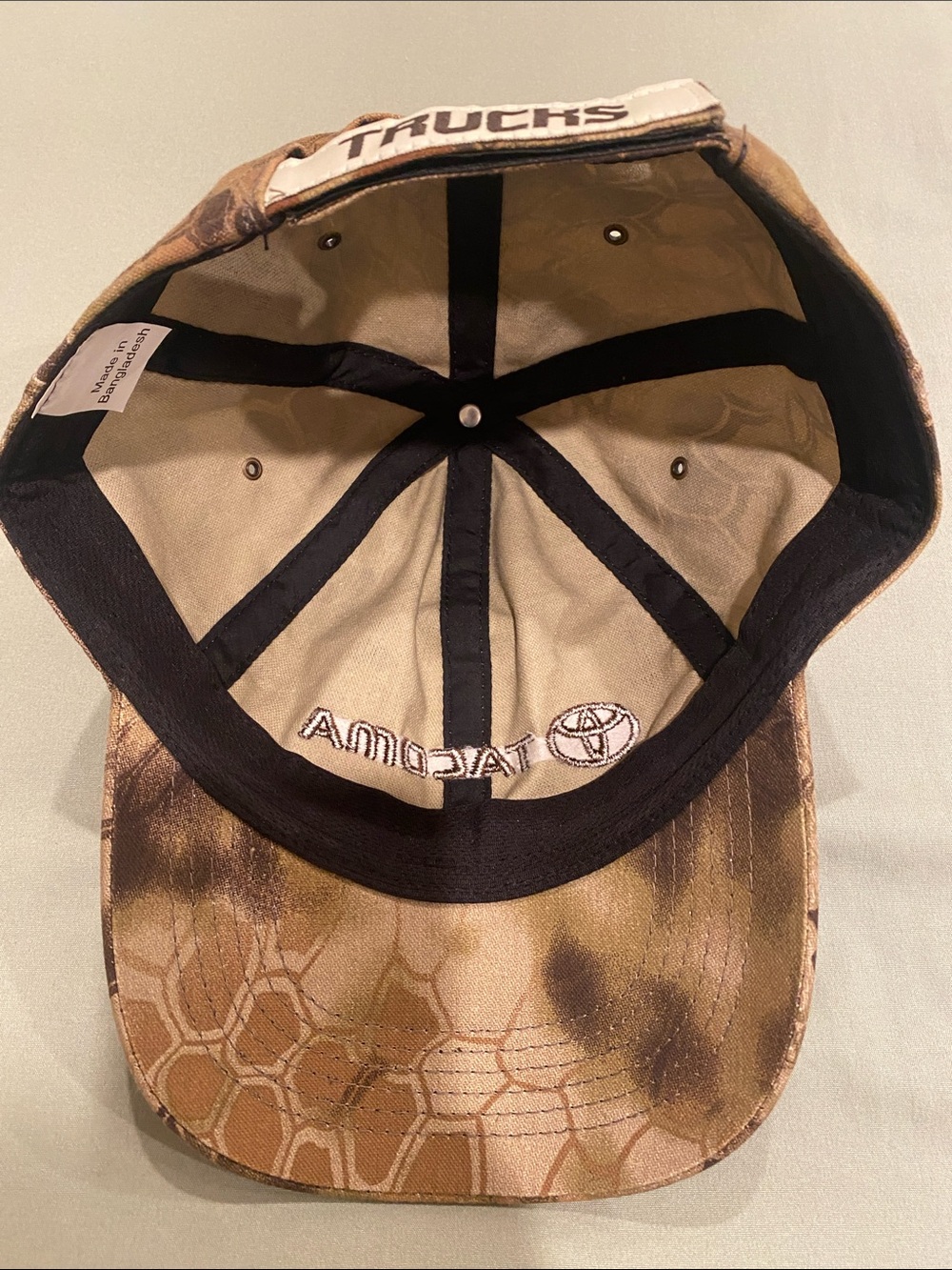 Camo Toyota Tacoma Hat - Picture 3 of 3